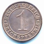 Weimar Republic, 1 рейхспфенниг (1936 г.)