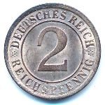 Weimar Republic, 2 рейхспфеннига (1924 г.)