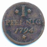 Frankfurt, 1 пфенниг (1794 г.)