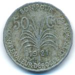 Guadeloupe, 50 сантимов (1921 г.)