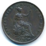 Great Britain, 1/2 пенни (1853 г.)