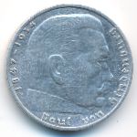 Nazi Germany, 2 рейхсмарки (1937 г.)