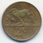 South Africa, 2 цента (1985 г.)