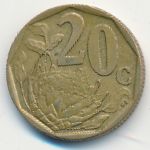South Africa, 20 центов (1997 г.)