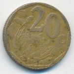 South Africa, 20 центов (1999 г.)