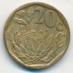 South Africa, 20 центов (1992 г.)