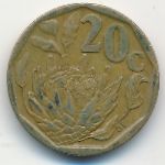 South Africa, 20 центов (1995 г.)