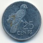 Seychelles, 25 центов (1997 г.)