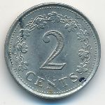 Malta, 2 цента (1977 г.)