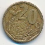 South Africa, 20 центов (2008 г.)
