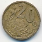 South Africa, 20 центов (2008 г.)
