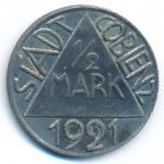 Кобленц., 1/2 марки (1921 г.)