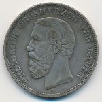 Баден, 5 марок (1876 г.)