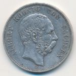 Саксония, 5 марок (1891 г.)
