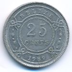 Belize, 25 центов (1989 г.)