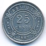 Belize, 25 центов (1989 г.)