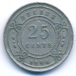 Belize, 25 центов (1994 г.)