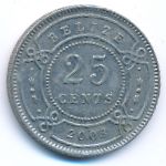 Belize, 25 центов (2003 г.)