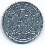 Belize, 25 центов (2003 г.)