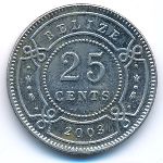 Belize, 25 центов (2003 г.)