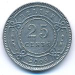 Belize, 25 центов (2003 г.)