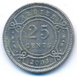 Belize, 25 центов (2003 г.)