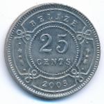 Belize, 25 центов (2003 г.)