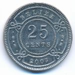 Belize, 25 центов (2003 г.)