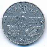 Канада, 5 центов (1934 г.)