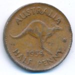 Австралия, 1/2 пенни (1954 г.)