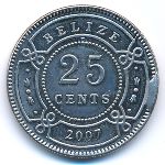 Belize, 25 центов (2007 г.)
