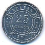 Belize, 25 центов (2007 г.)