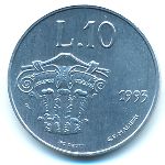 Сан-Марино, 10 лир (1993 г.)