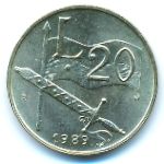 Сан-Марино, 20 лир (1989 г.)