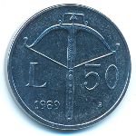 Сан-Марино, 50 лир (1989 г.)