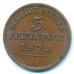 Пруссия, 3 пфеннинга (1872 г.)