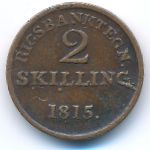 Denmark, 2 скиллинга (1815 г.)