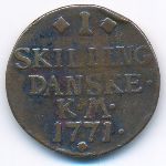 Denmark, 1 скиллинг (1771 г.)
