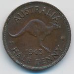 Австралия, 1/2 пенни (1943 г.)