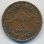 Австралия, 1/2 пенни (1943 г.)