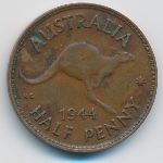 Австралия, 1/2 пенни (1944 г.)