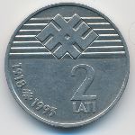 Латвия, 2 лата (1993 г.)