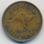 Австралия, 1/2 пенни (1945 г.)