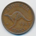 Австралия, 1 пенни (1943 г.)