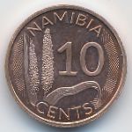 Намибия, 10 центов (2025 г.)