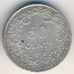 Belgium, 50 centimes, 1910–1912