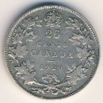 Canada, 25 cents, 1920–1936