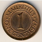 Маврикий, 1 цент (1987 г.)