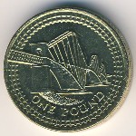 Великобритания, 1 фунт (2004 г.)