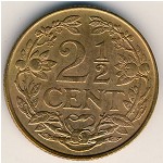 Антильские острова, 2 1/2 цента (1956–1965 г.)
